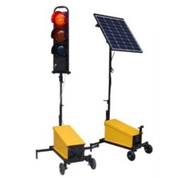 Semafoare lucrari 3 lampi 200mm diametru - alimentare solara 70W